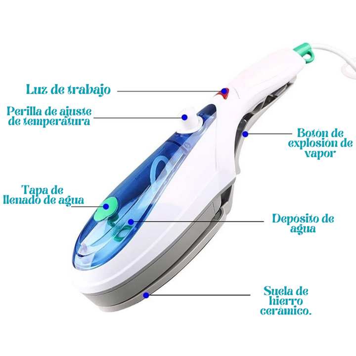 PLANCHA VIAJERA A VAPOR PORTATIL