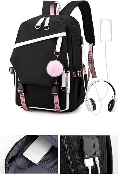 MOCHILA CON PUERTO USB Y AUDIO