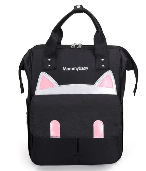 MOCHILA MULTIFUNCIONAL PARA BEBÉS CON ESTAMPADO DE GATO