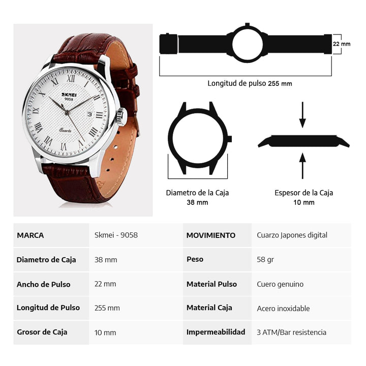 RELOJ CASUAL SKMEI UNISEX