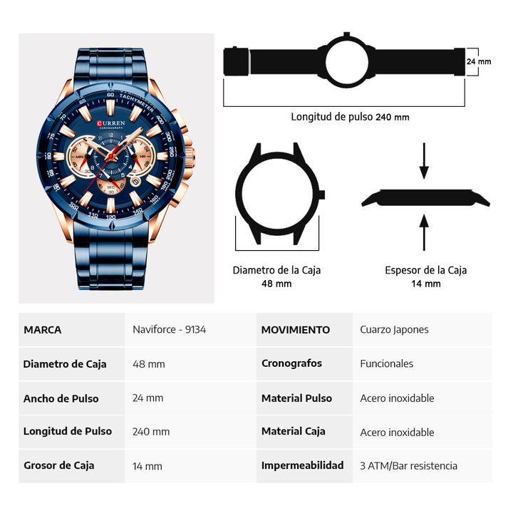 RELOJ MASCULINO CURREN LUXES