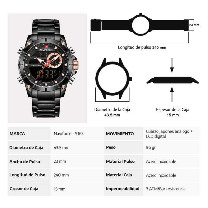 RELOJ MASCULINO NAVIFORCE