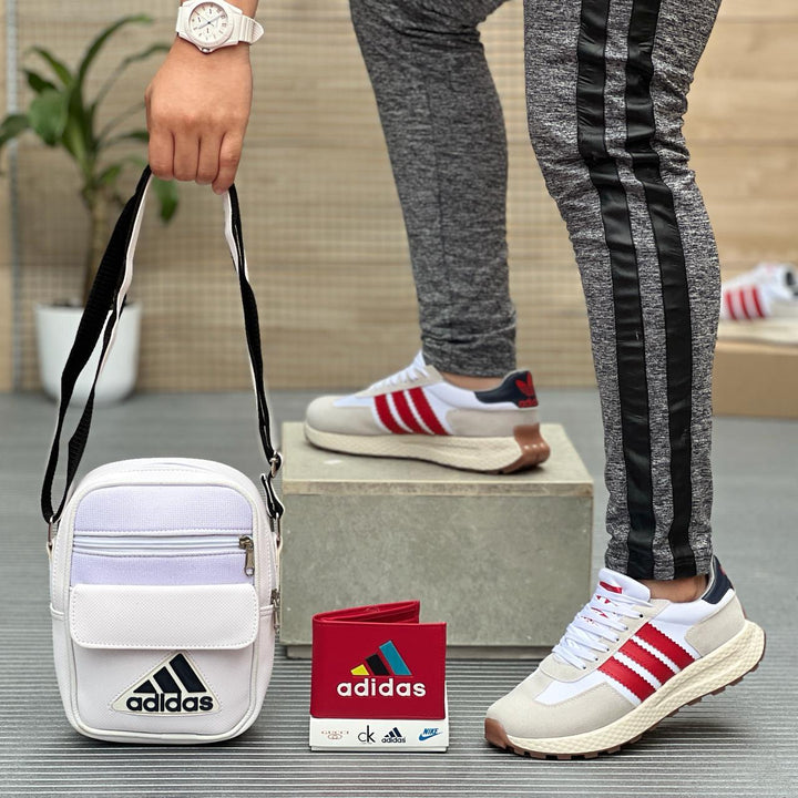 COMBO ADIDAS RETROPY (ZAPATILLAS, BOLSO, BILLETERA)